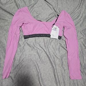 Balmain Women's Pink Long Sleeve Top